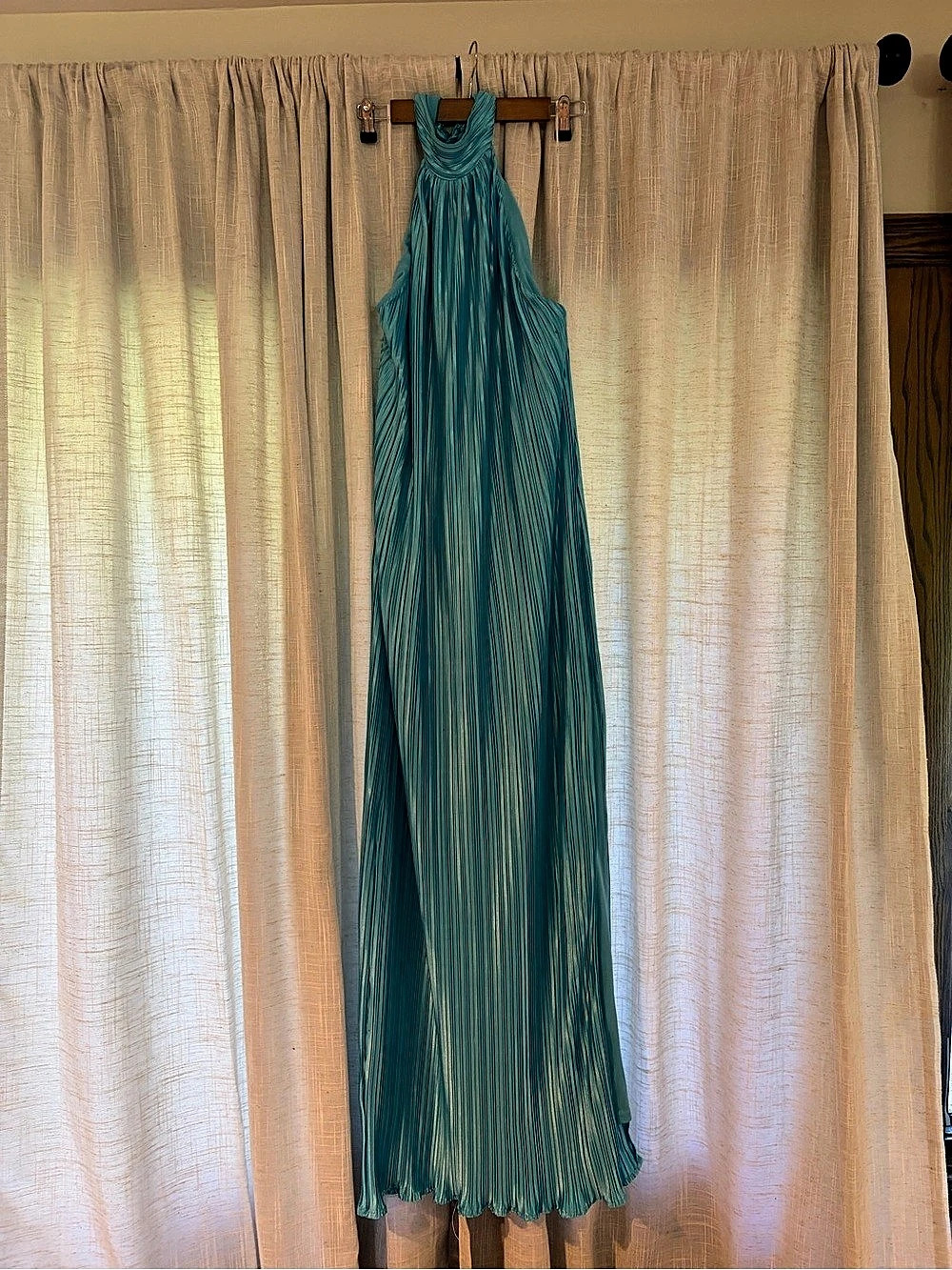 Lulus Pleated Maxi Dress in Blue Size Xtra Large